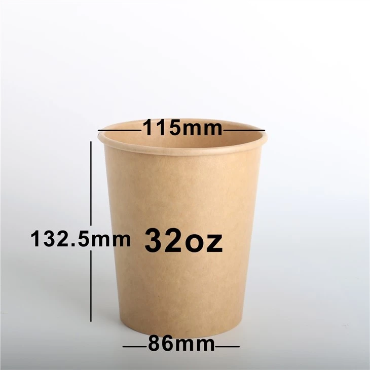 Brown Paper Ice Cream Cups With Lids